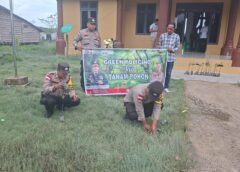 Polsek Panipahan Laksanakan Penanaman Pohon Serentak dalam Rangka Hari Pohon Nasional