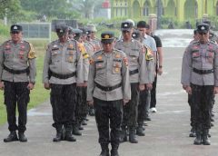 Tegaskan Komitmen Bersih : Kapolres Rohil Pimpin Apel 23 Personel Baru di Panipahan