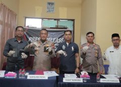 Kapolres Rohil Pimpin Press Release Pengungkapan Kasus Narkoba di Panipahan